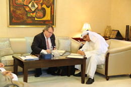 Signature of a Grant Agreement of US$ 1 Million for Financing the Carter Center for Guinea Worm Eradication Program